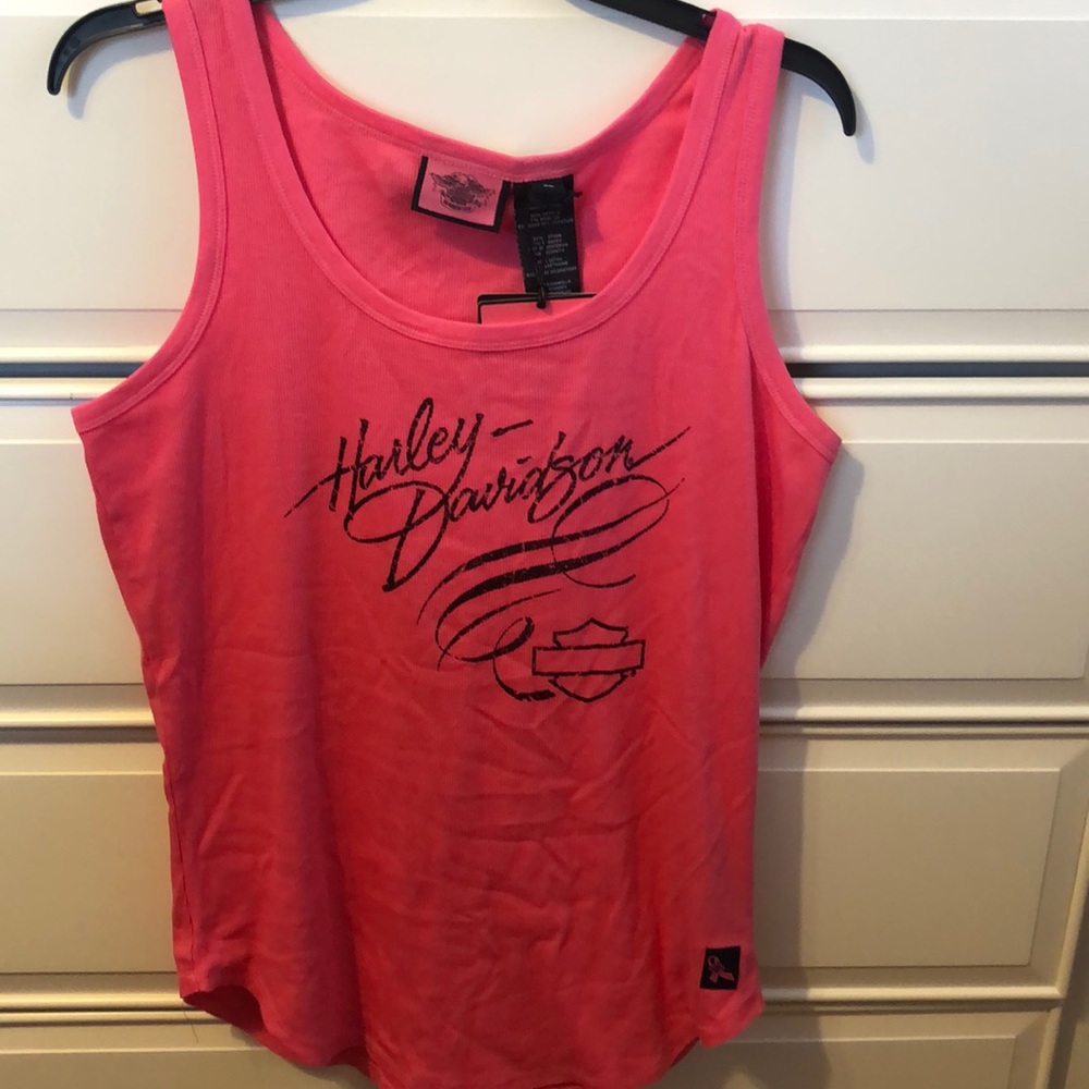 Harley Davidson pink tank top